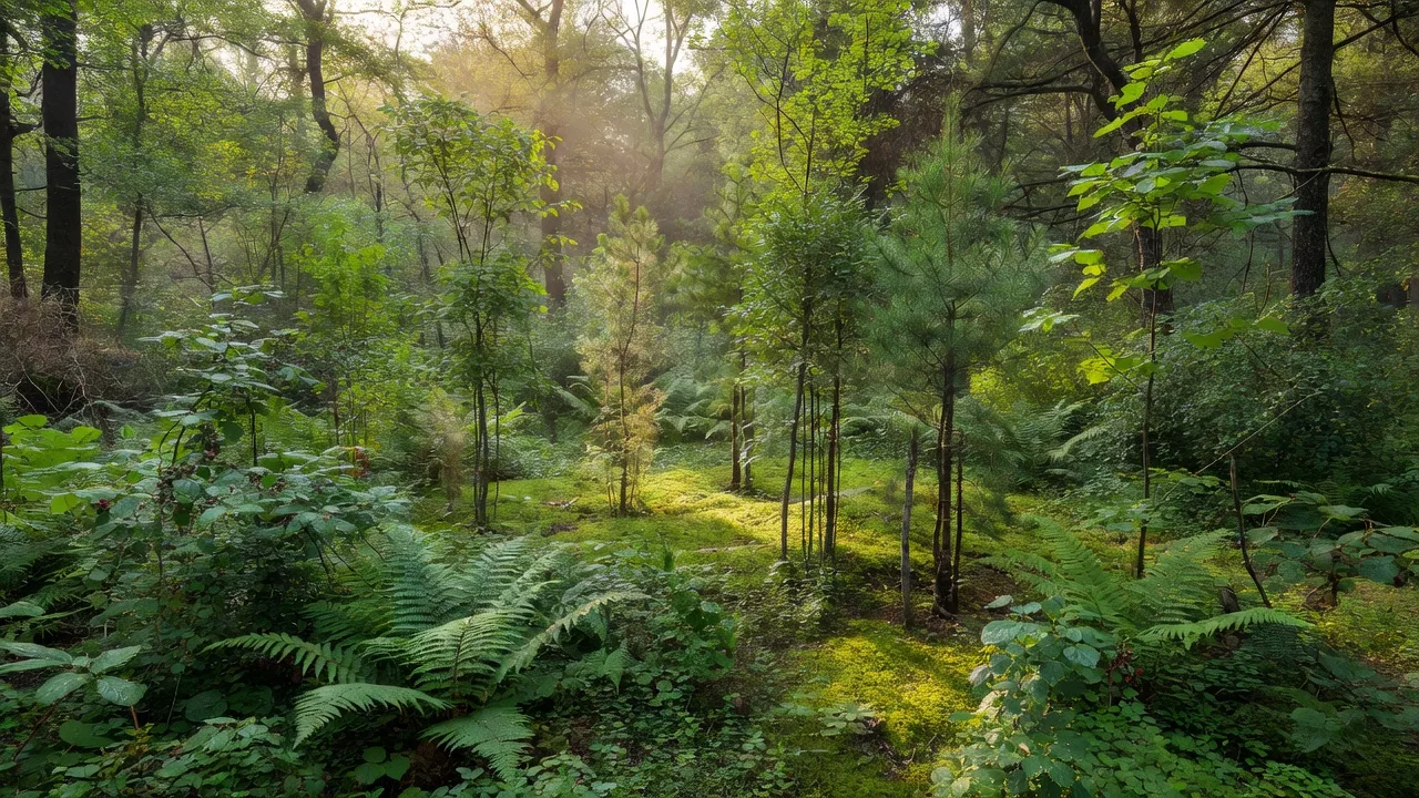 林床植生の再生過程のイメージ