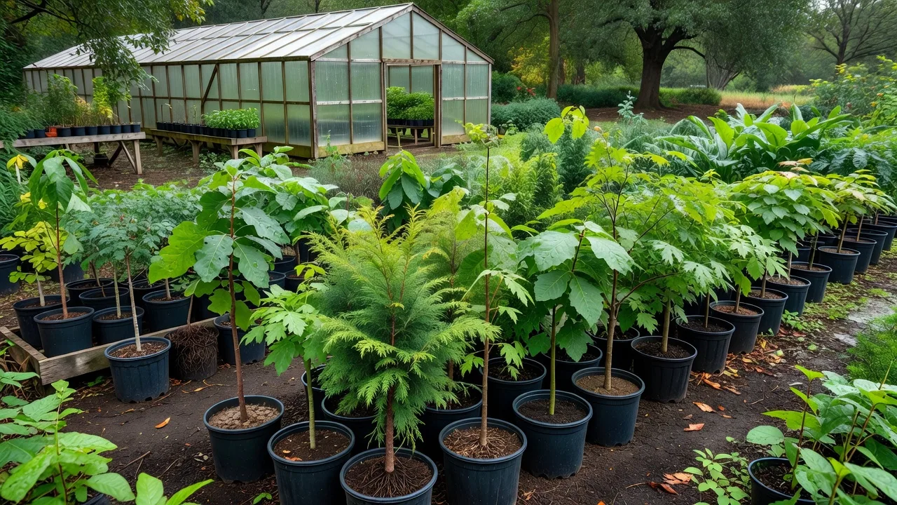 植栽用苗木を育成する圃場のイメージ